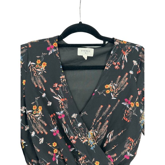 Everly Top Blouse Shirt Womens Size Small Floral Fairy Grunge Whimsigoth - Picture 5 of 8